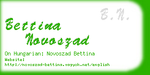 bettina novoszad business card